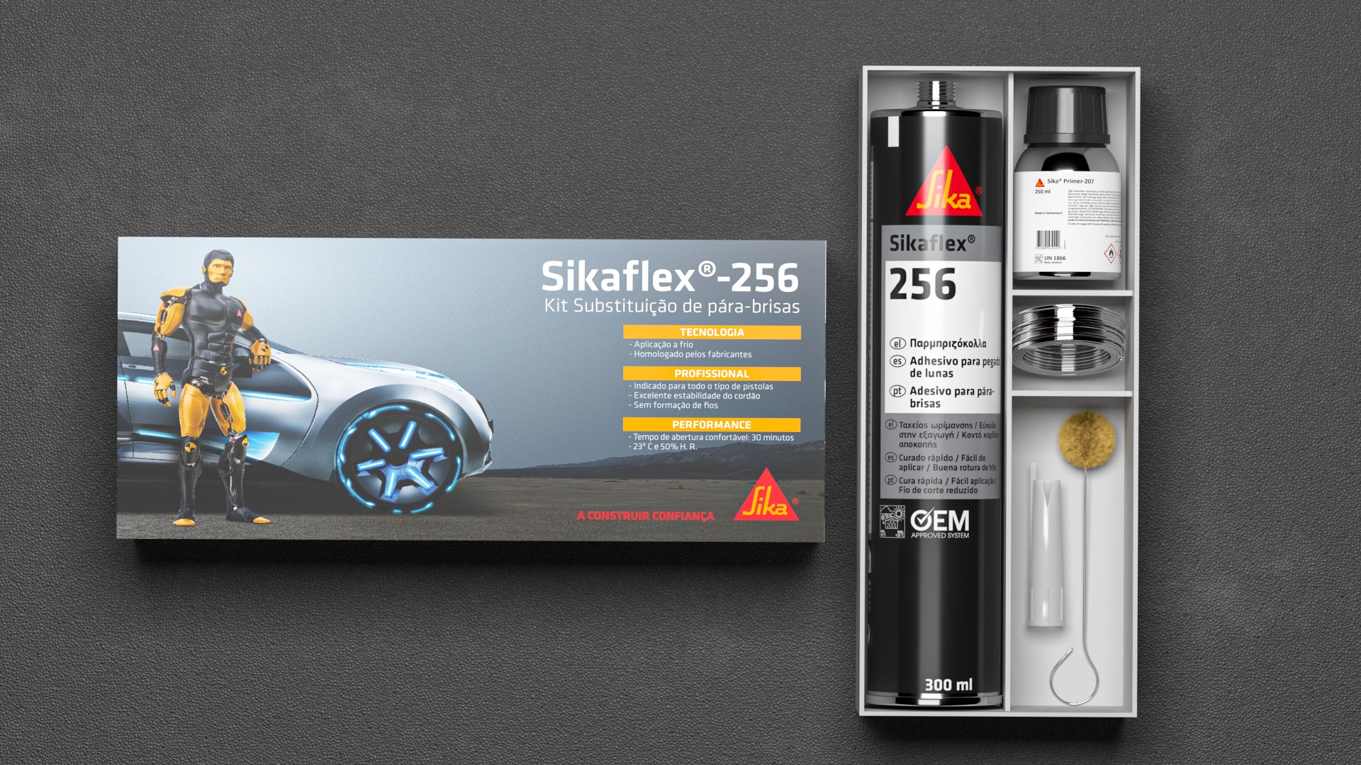 KIT COLAGEM PARA BRISAS SIKAFLEX 256 - 