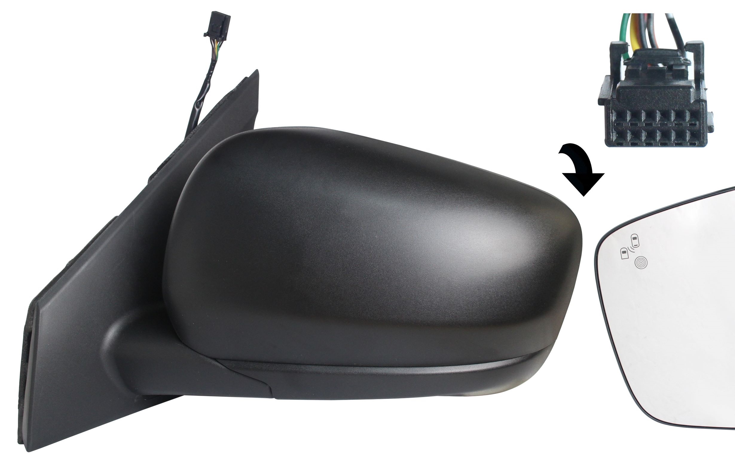 RENAULT EXPRESS 2021.05-*ESP ESQ EL TER CONV PRETO A/MOR 7PIN(VAN) - 