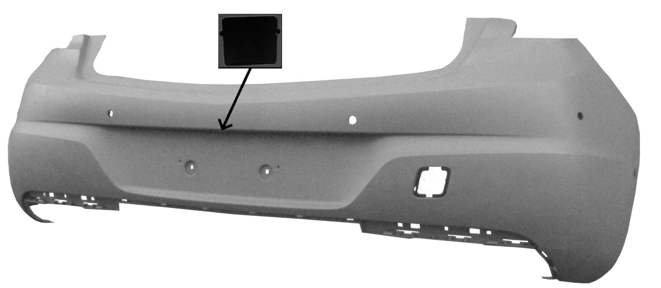 OPEL ASTRA K 15-*P/CH TRAS P/P (C/6 FUROS SENSOR+FURO CAMERA) - 