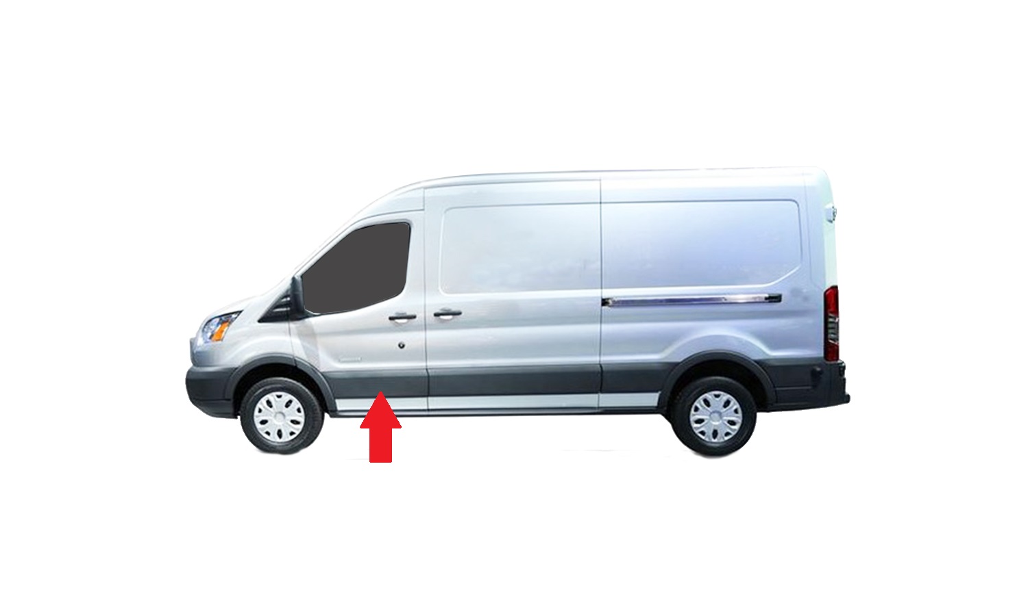 FORD TRANSIT 2019.05-*FRISO PORTA FRT ESQ PRETO S/FURO PISCA - 