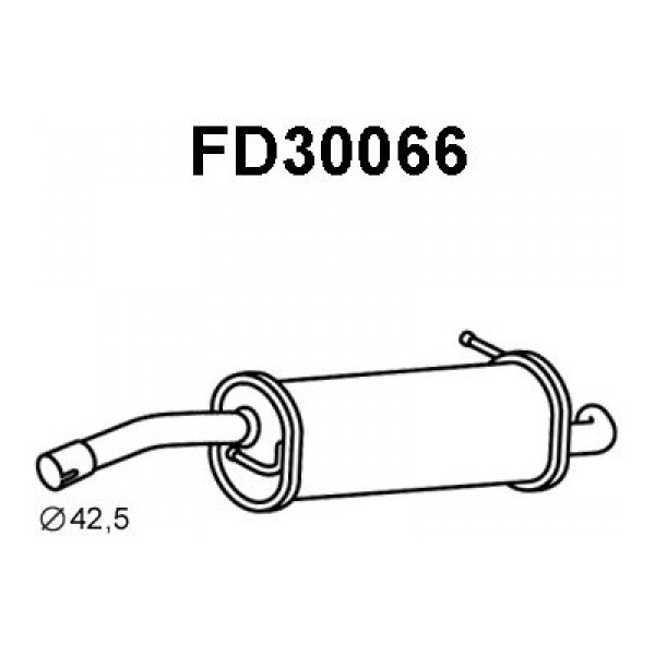 FORD FIESTA 1.2/1.3/1.4 02-*SILENCIOSO TRAS - 